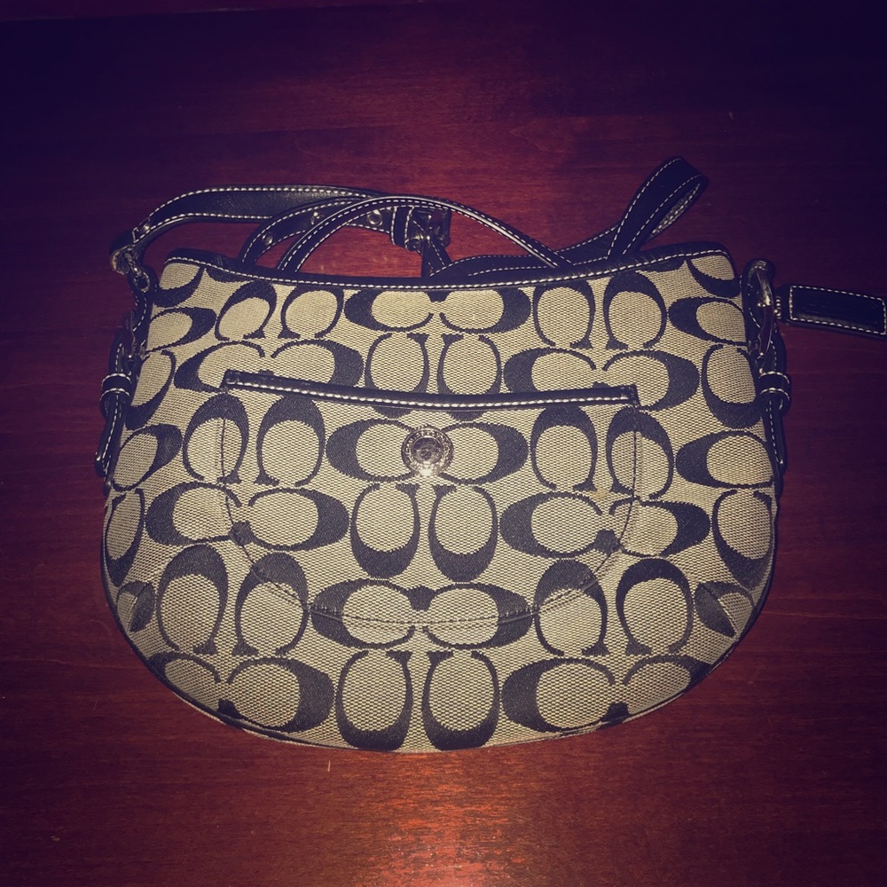 Authentic Coach Crossbody - Navy Blue